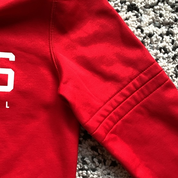 Nike Baseball Anaheim Angels Spellout Graphic Therma-Fit Hoodie Red Youth Small - Picture 10 of 15